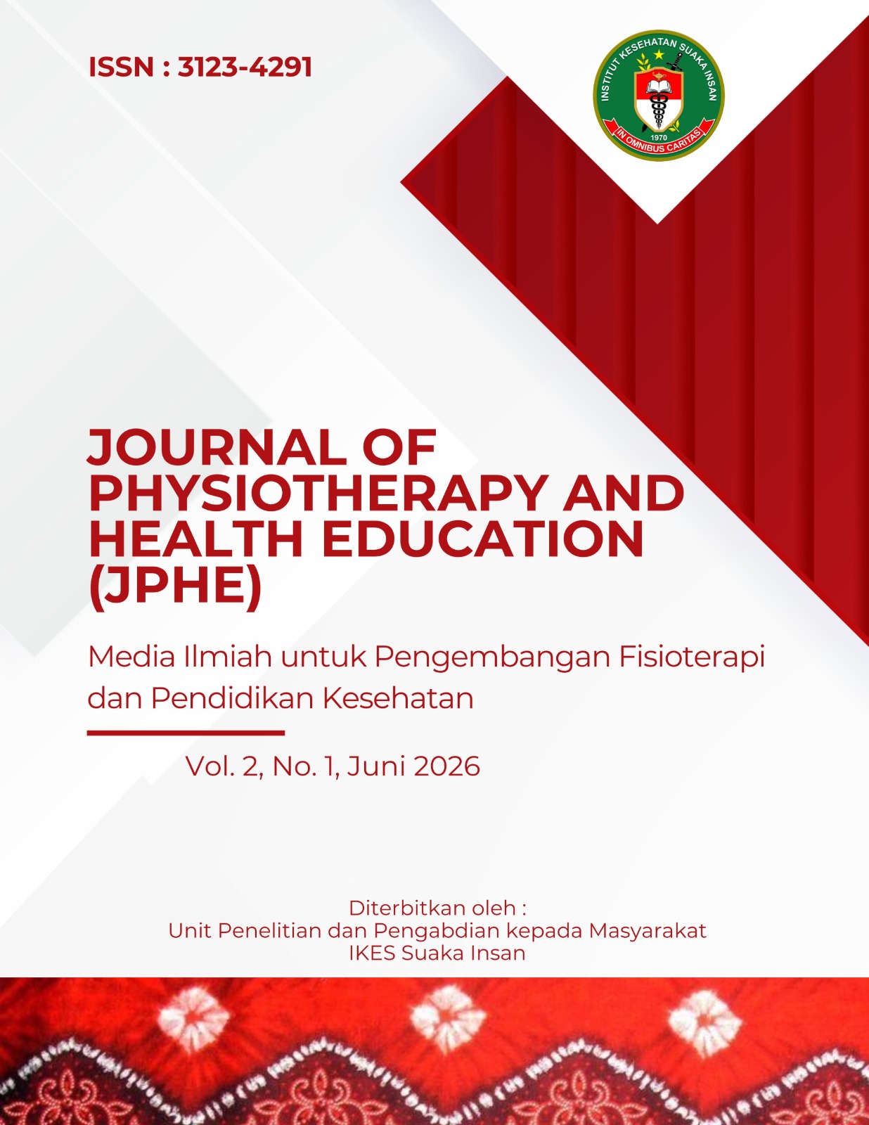 					View Vol. 2 No. 1 (2026): Journal of Physiotherapy and Health Education (JPHE)
				